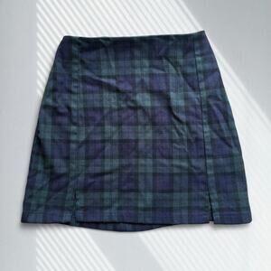 Vintage-inspired Brandy Melville plaid mini skirt